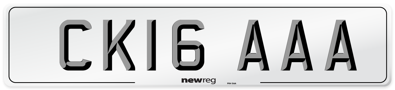 CK16 AAA Number Plate from New Reg